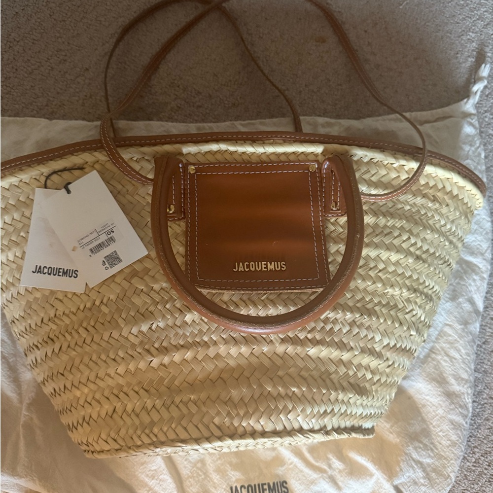 Jacquemus Le Panier Soil straw bag NWT